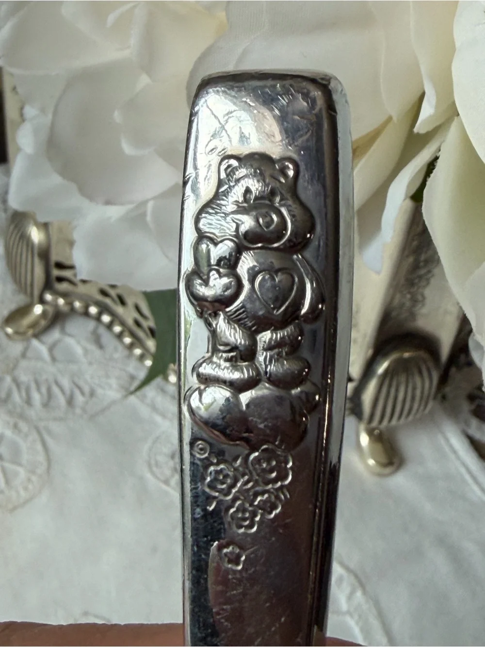 Vintage Care Bears silver stainless knife
